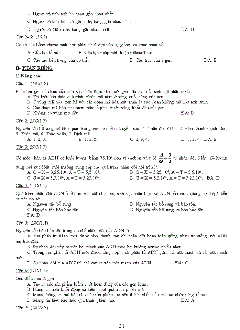image for page Ngân hàng câu hỏi Ôn thi tốt nghiệp Sinh học Học kì I