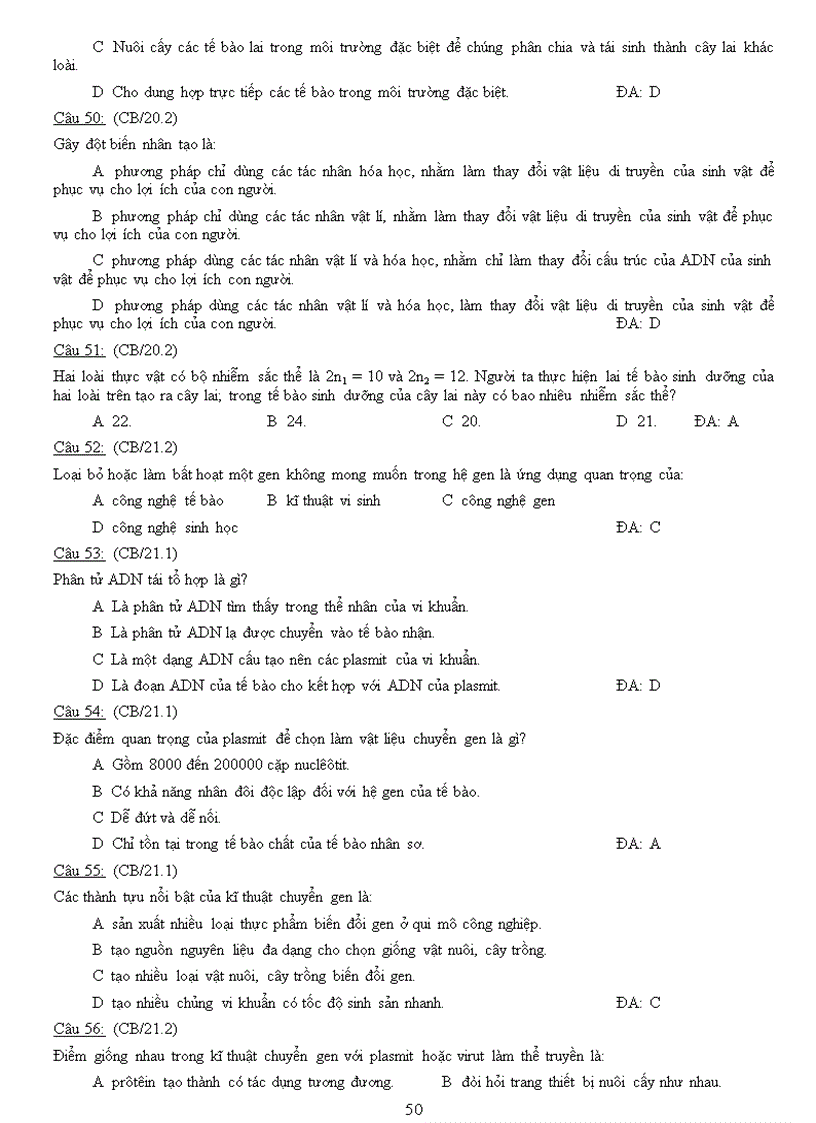 image for page Ngân hàng câu hỏi Ôn thi tốt nghiệp Sinh học Học kì I