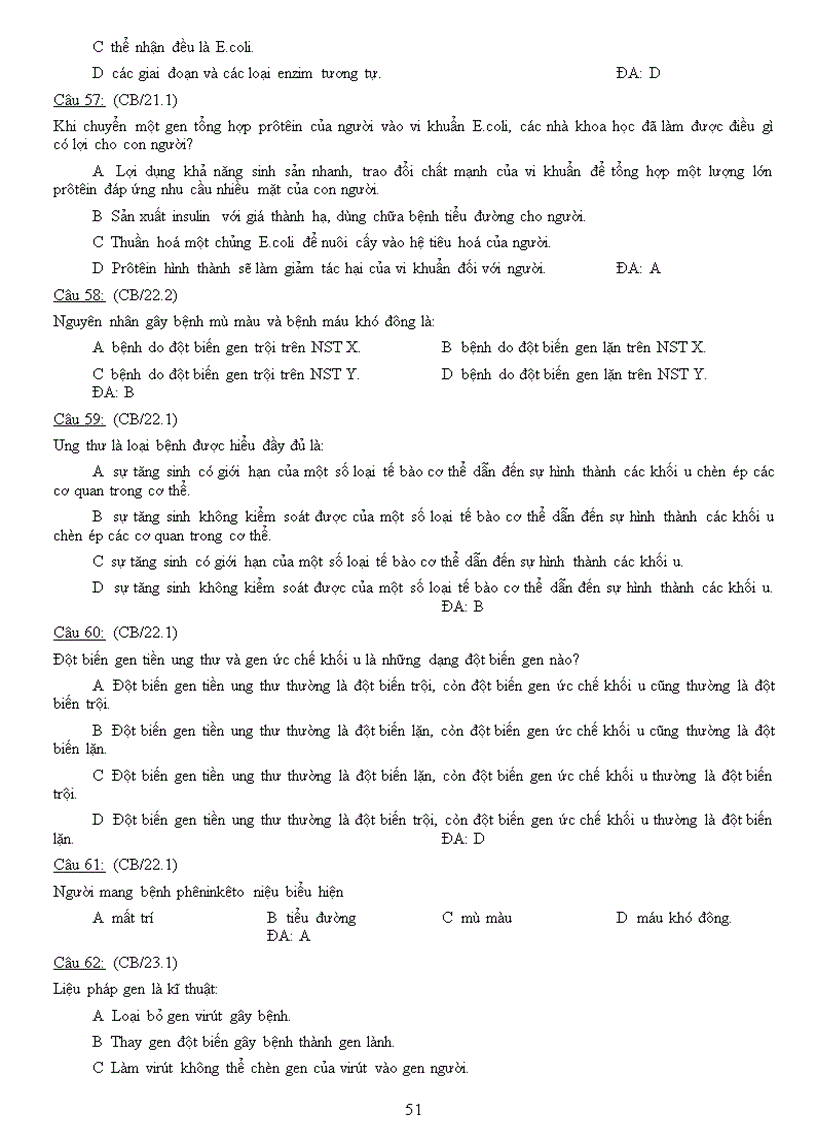 image for page Ngân hàng câu hỏi Ôn thi tốt nghiệp Sinh học Học kì I