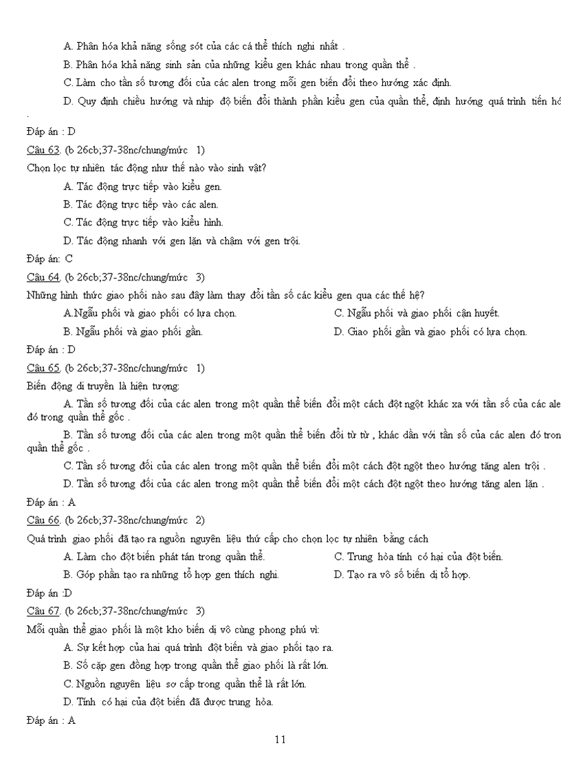 image for page Ngân hàng câu hỏi Ôn thi tốt nghiệp Sinh học Học kì II