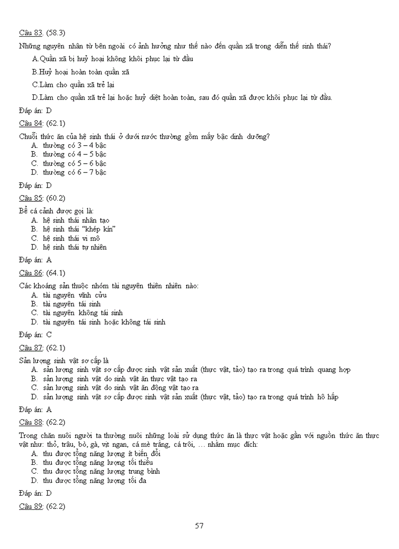 image for page Ngân hàng câu hỏi Ôn thi tốt nghiệp Sinh học Học kì II