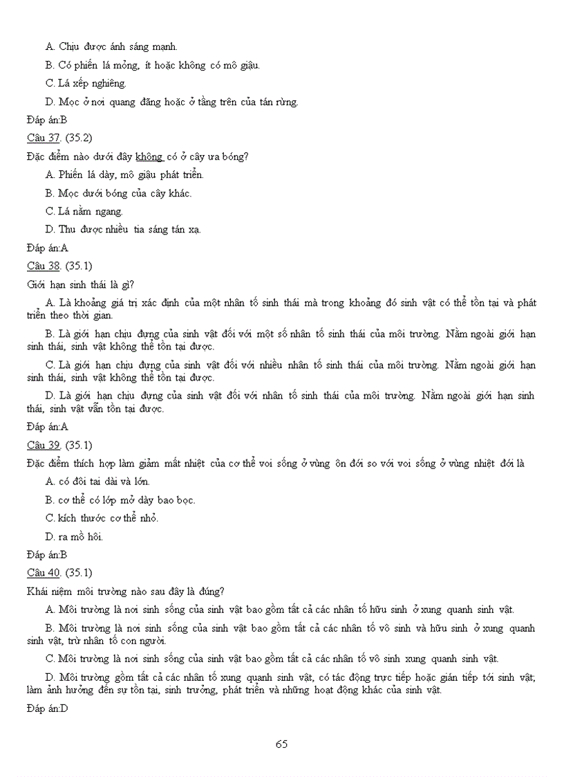 image for page Ngân hàng câu hỏi Ôn thi tốt nghiệp Sinh học Học kì II