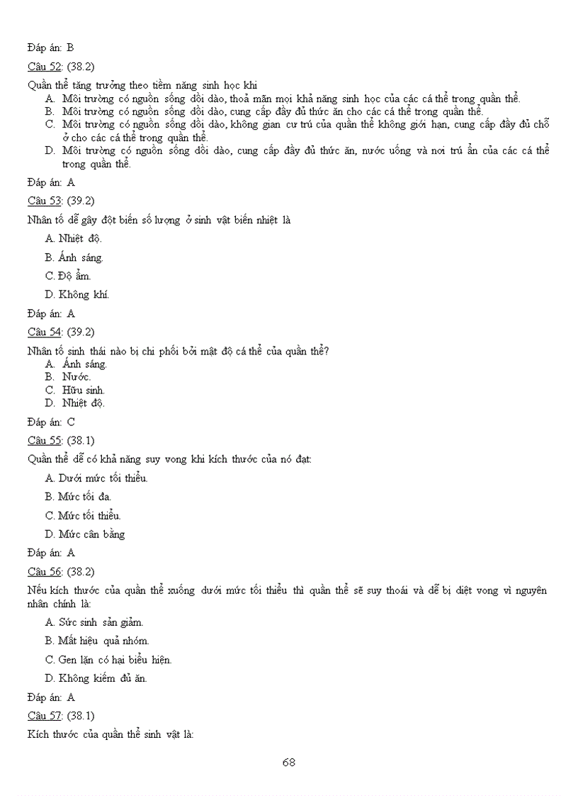 image for page Ngân hàng câu hỏi Ôn thi tốt nghiệp Sinh học Học kì II