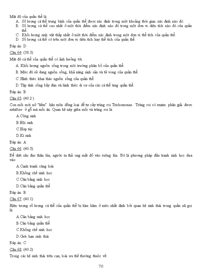 image for page Ngân hàng câu hỏi Ôn thi tốt nghiệp Sinh học Học kì II