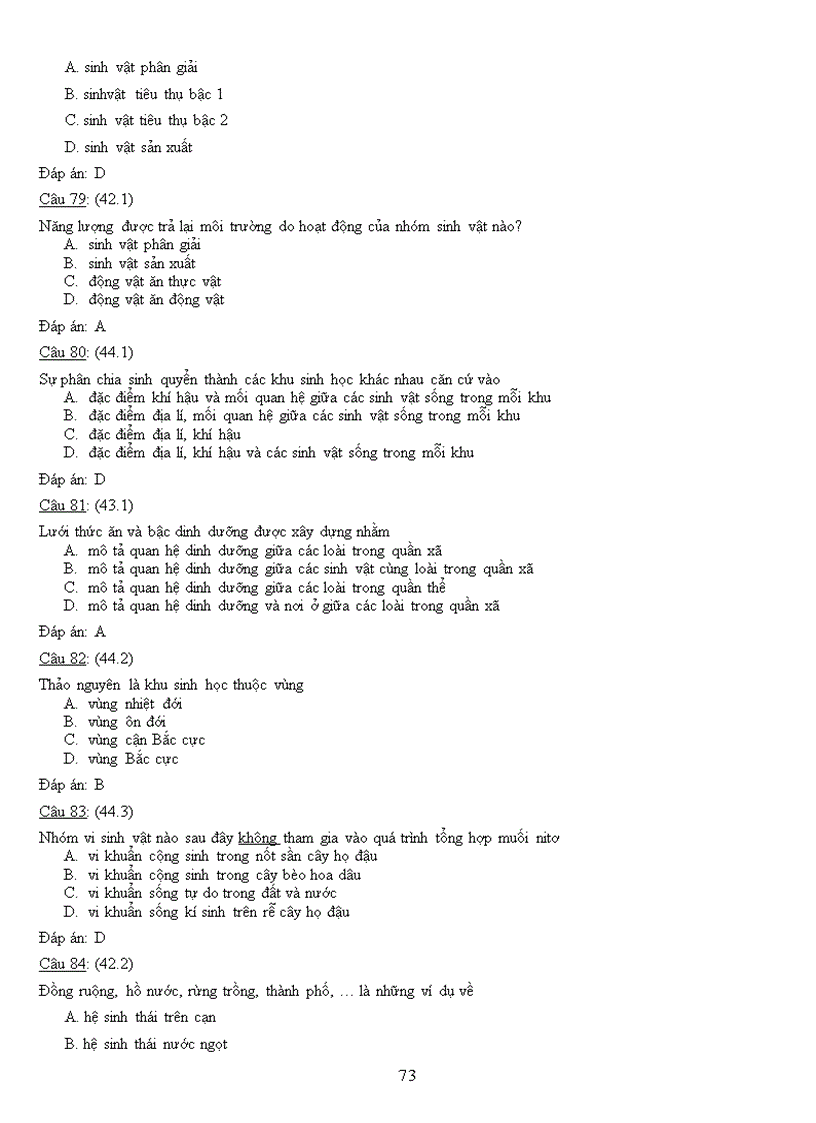 image for page Ngân hàng câu hỏi Ôn thi tốt nghiệp Sinh học Học kì II