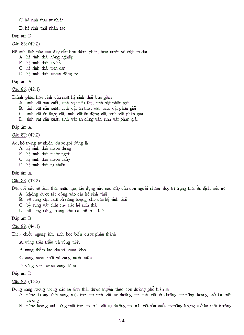 image for page Ngân hàng câu hỏi Ôn thi tốt nghiệp Sinh học Học kì II