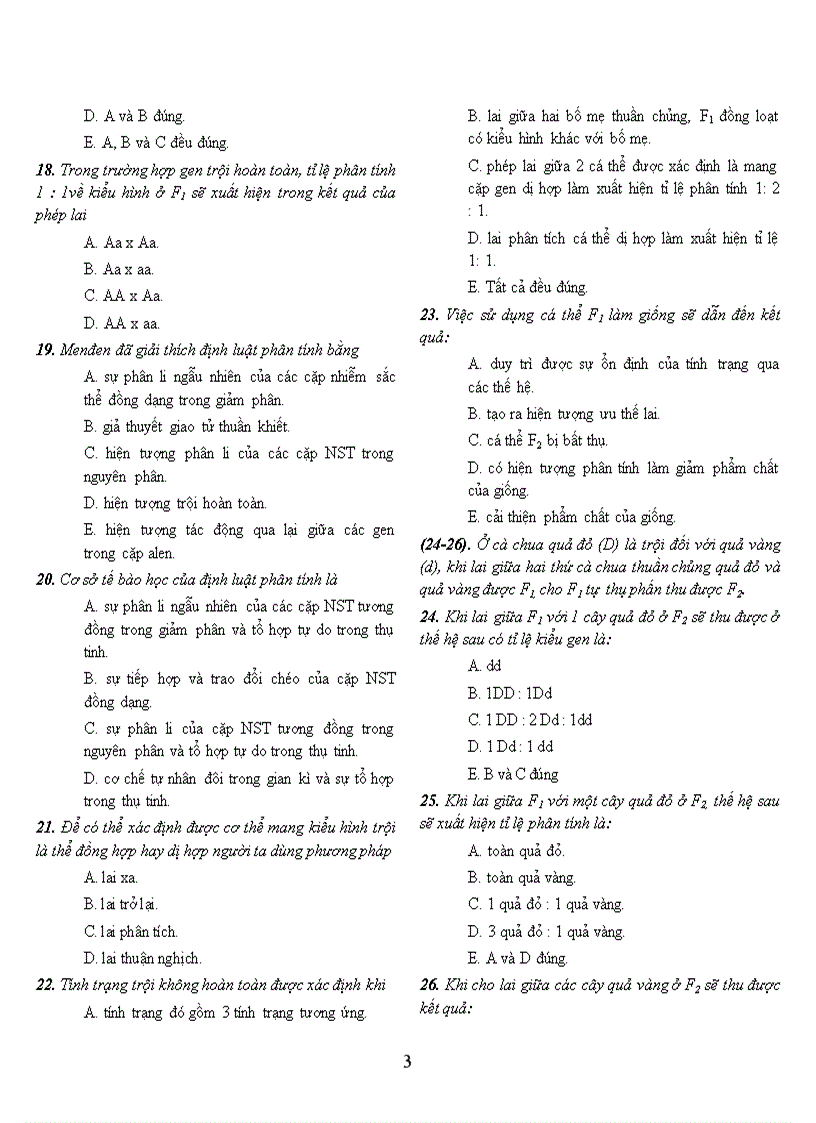 image for page Ngân hàng câu hỏi trắc nghiệm sinh học 12