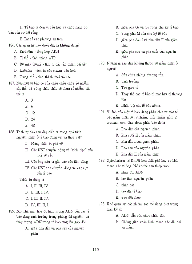 image for page Ngân hàng câu hỏi trắc nghiệm sinh học 12