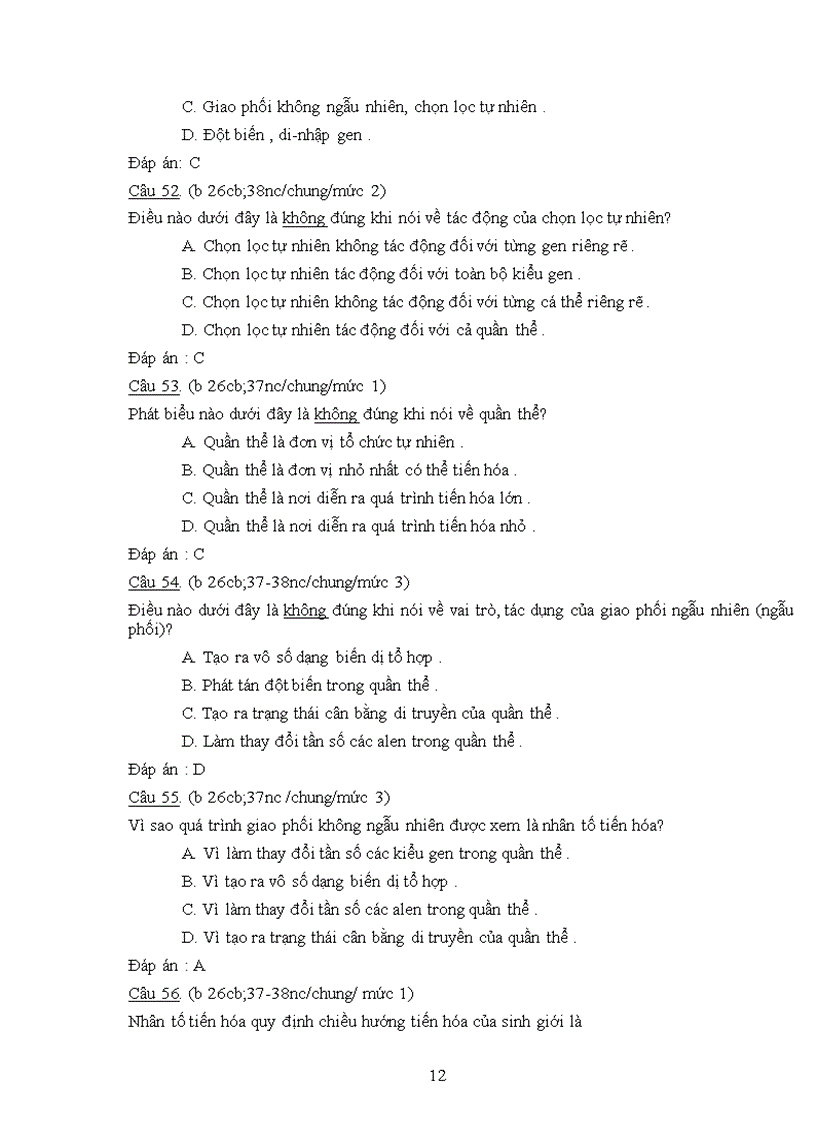 image for page Ôn thi môn Sinh 12 HK2