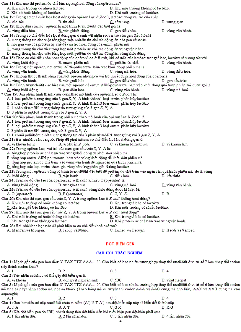 image for page Ôn thi tn thpt sinh học 2011