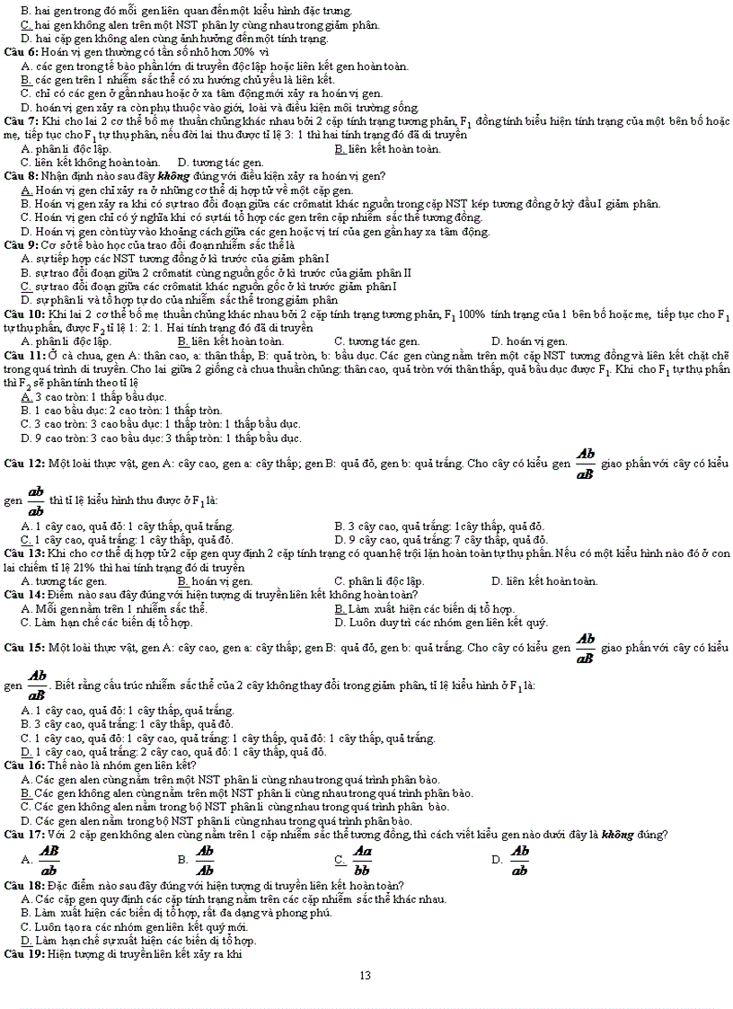 image for page Ôn thi tn thpt sinh học 2011