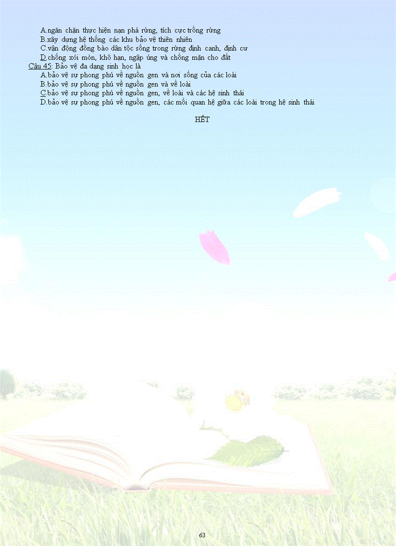 image for page Sh 12 trac nghiem hay dung on tap