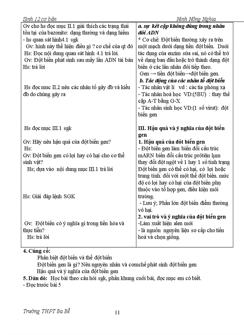 image for page Sinh 12 CB bai 1 4 Chuản KTKN