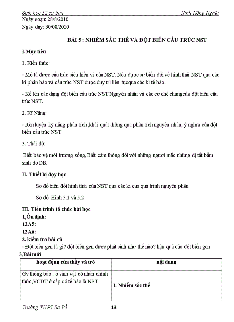 image for page Sinh 12 CB bai 5 7 Chuản KTKN