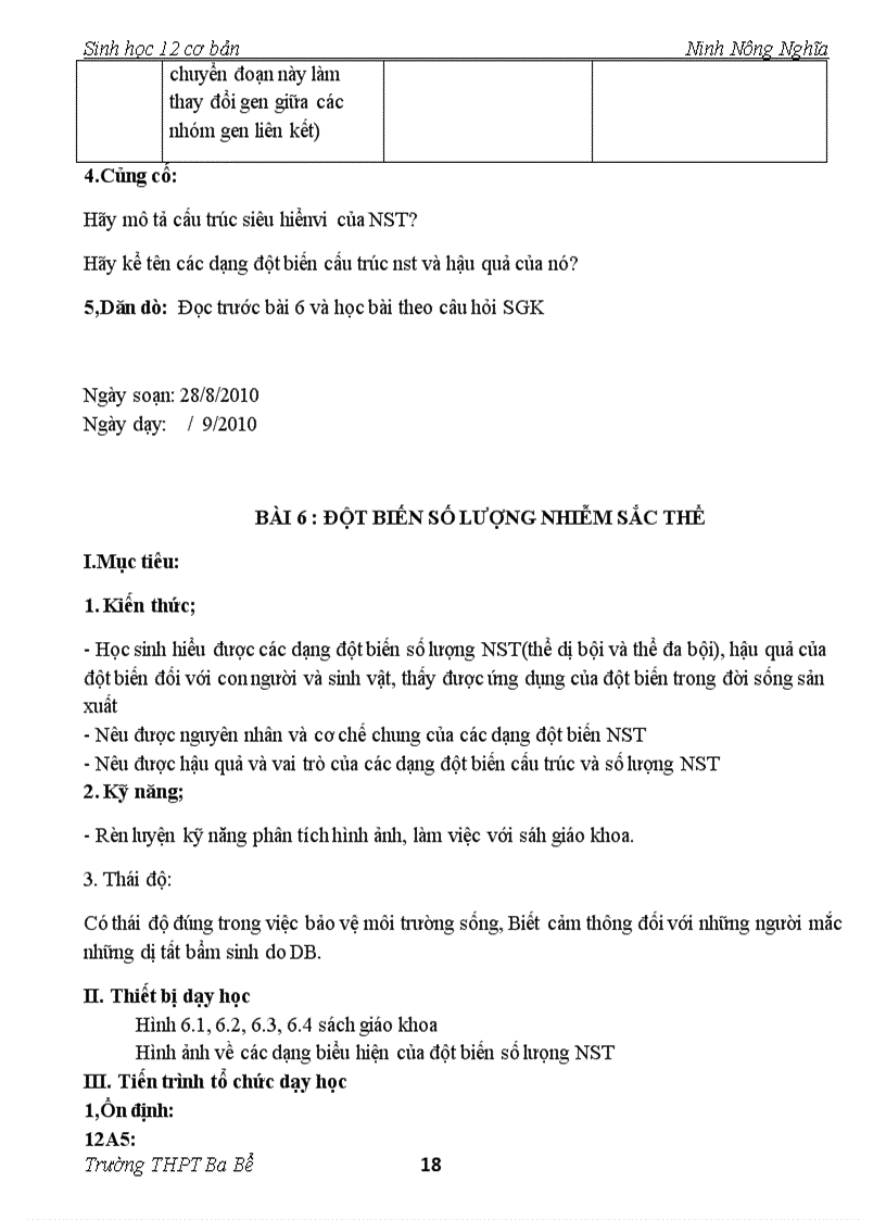 image for page Sinh 12 CB bai 5 7 Chuản KTKN