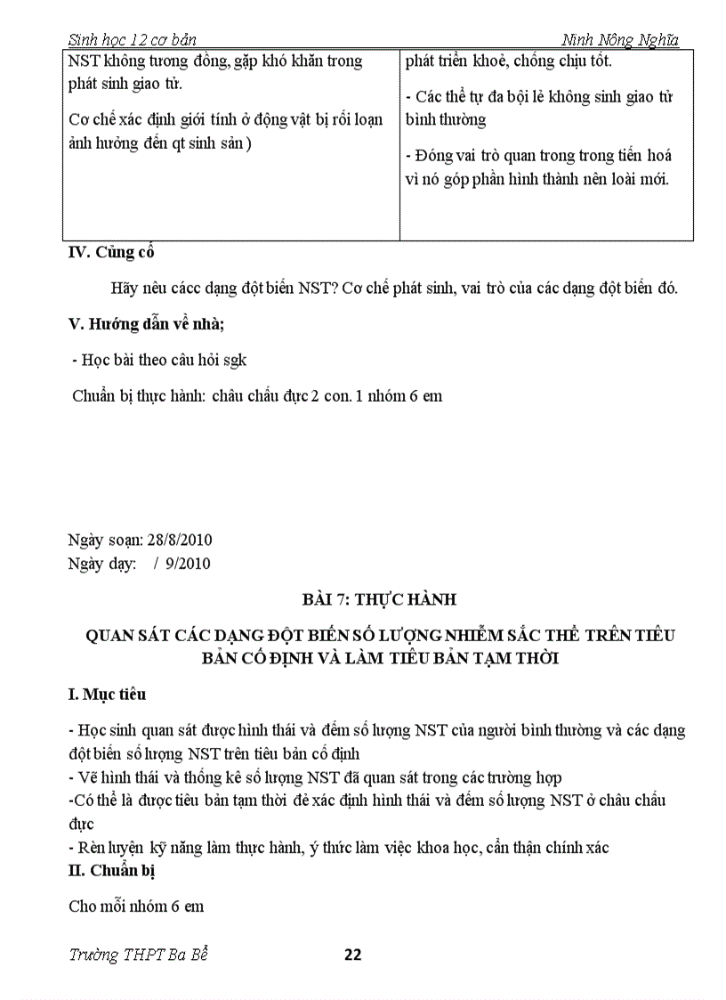 image for page Sinh 12 CB bai 5 7 Chuản KTKN