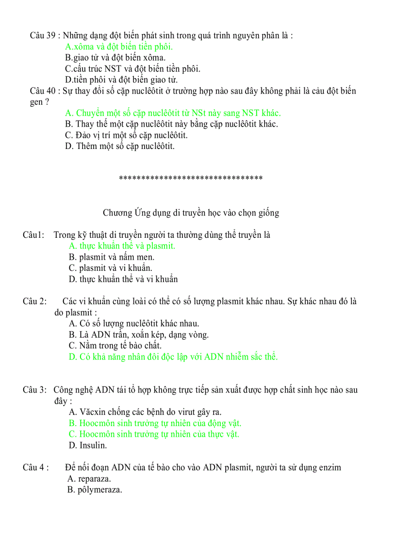 image for page Sinh 12 đề cương ôn thi tốt nghiệp