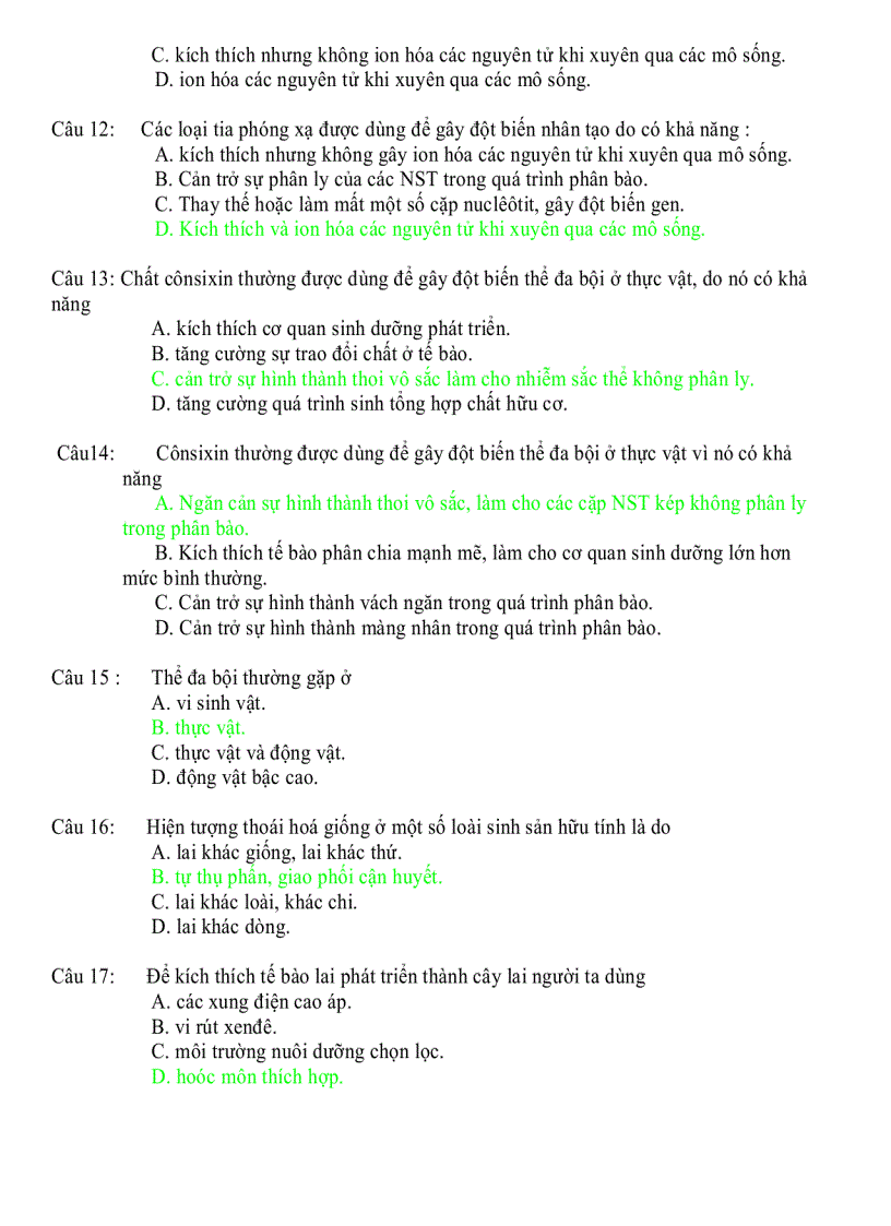 image for page Sinh 12 đề cương ôn thi tốt nghiệp