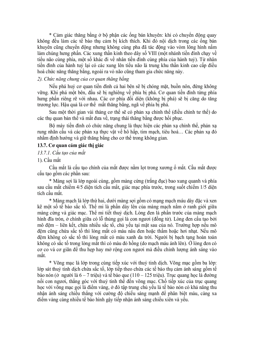 image for page Sinh Lí Các Cơ Quan Cảm Giác