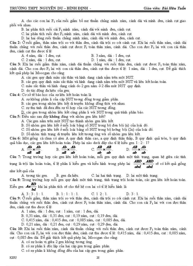 image for page Tài liệu ôn thi sinh 12 cb theo bài lý thuyết và bài tập