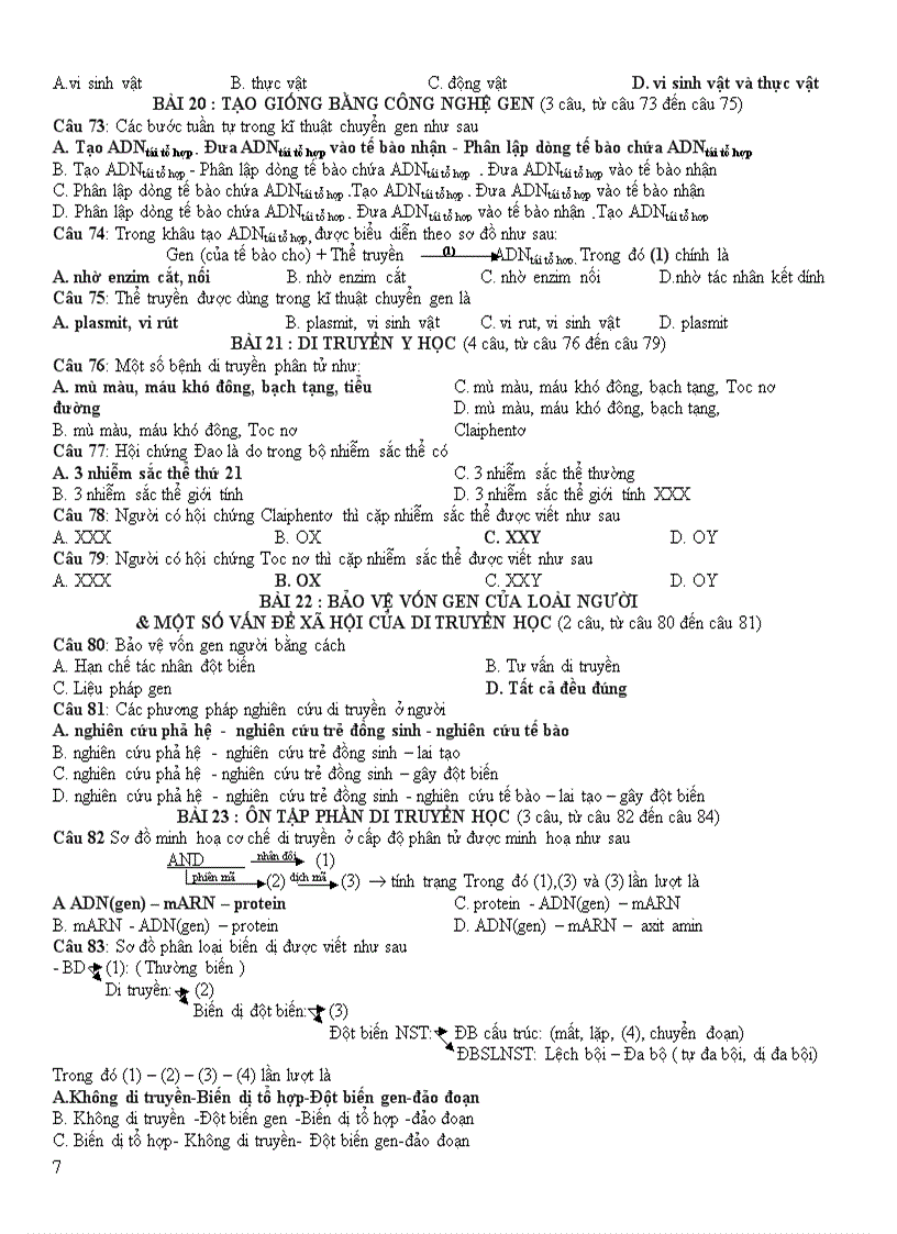 image for page Tài liệu ôn thi TN môn Sinh 12