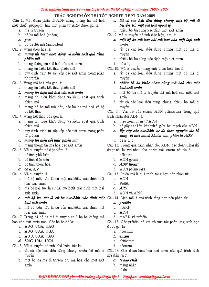 image for page Tai lieu on thi tot nghiep nam 2009