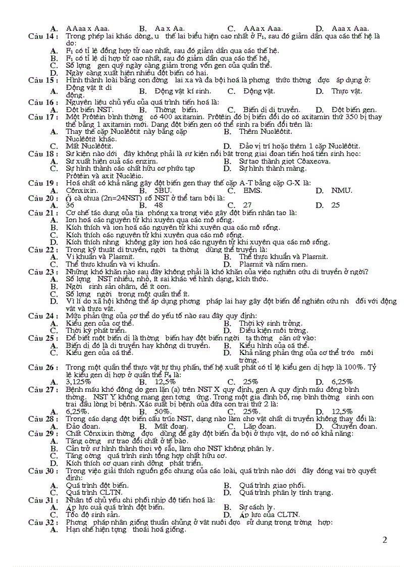 image for page Thi thử tốt nghiệp trường thpt nguyễn du 8 mã đề và đáp án