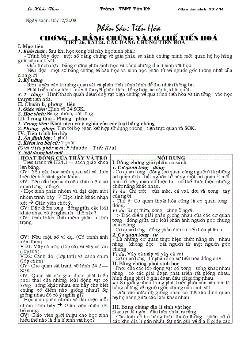 image for page Tiết 26 sinh hoc 12 CB