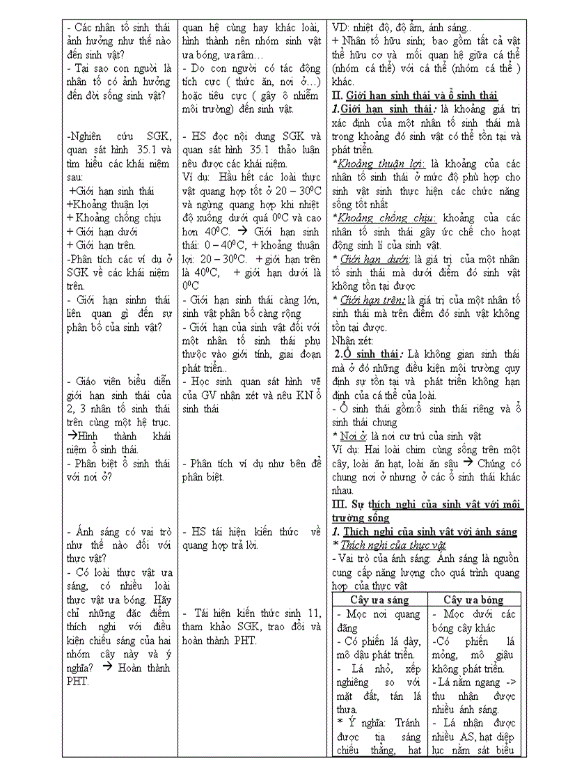 image for page Tiết 37 môi trường sống và các nhân tố sinh thái