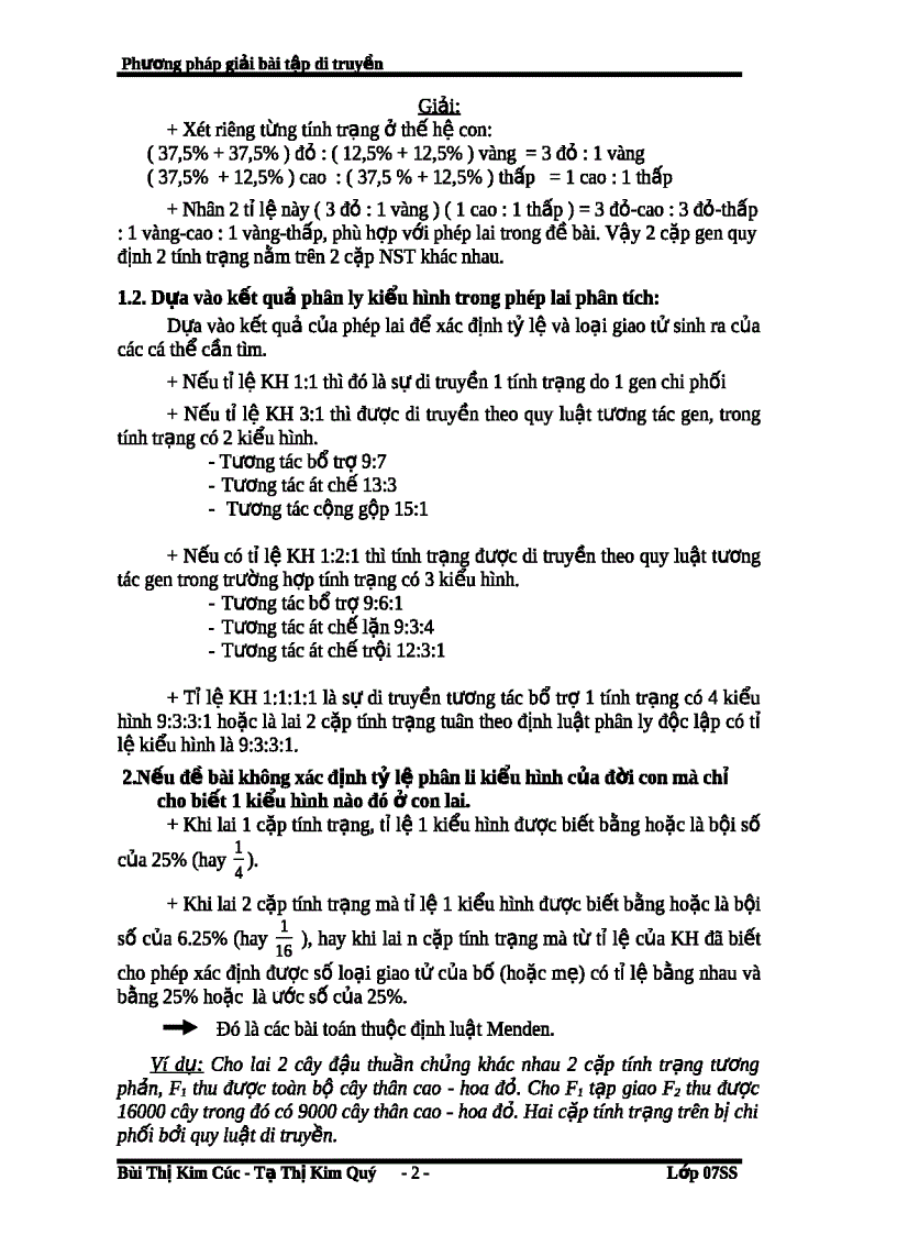 image for page Tìm hiểu các bước giải bài toán về lai