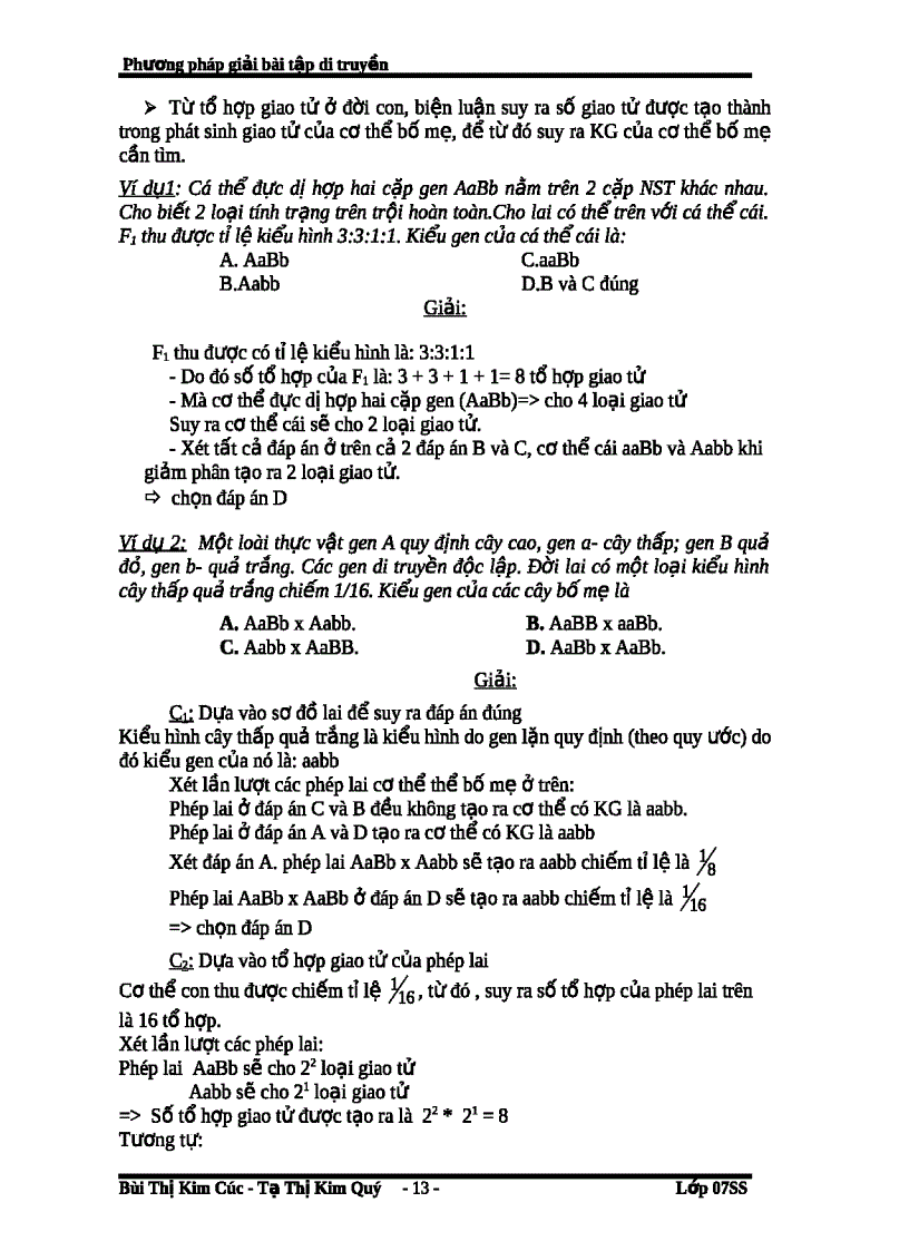 image for page Tìm hiểu các bước giải bài toán về lai