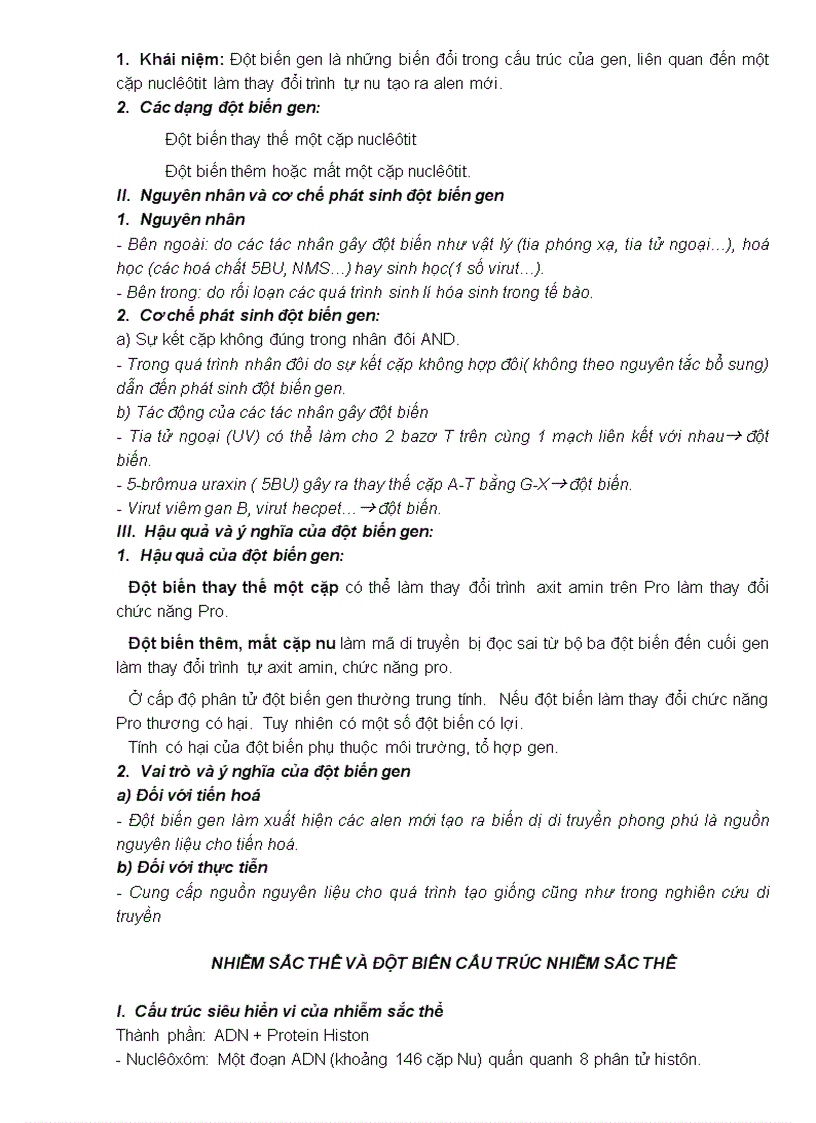 image for page Tóm tắt ôn thi tốt nghiệp môn sinh 12 ban cơ bản đẫ chỉnh sửa hoàn thiện