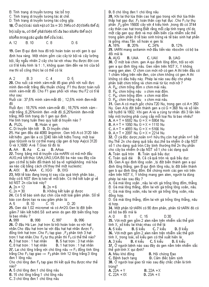 image for page Trắc nghiệm chọn lọc