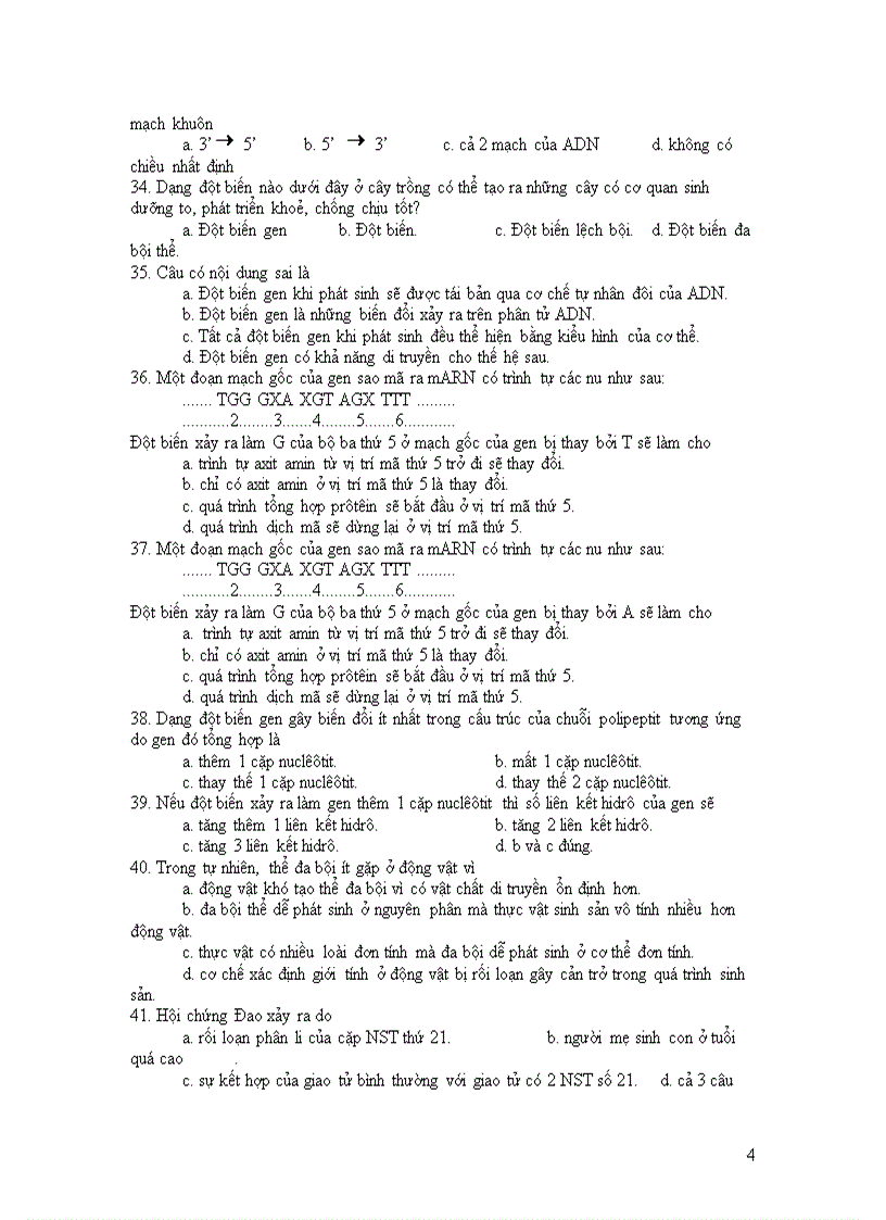 image for page Trac nghiem sinh hoc 12 chuan ktkn va nội dung tinh giảm