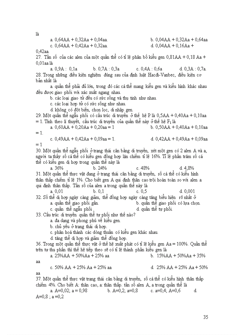 image for page Trac nghiem sinh hoc 12 chuan ktkn va nội dung tinh giảm