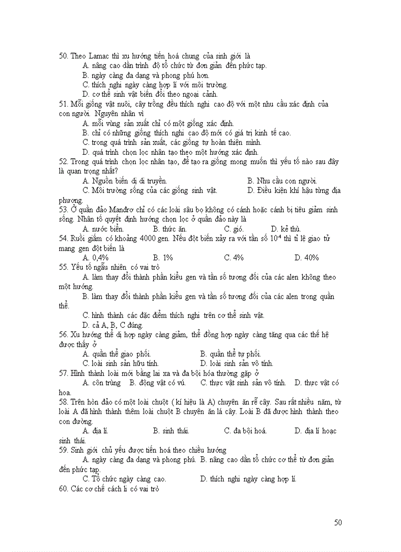 image for page Trac nghiem sinh hoc 12 chuan ktkn va nội dung tinh giảm