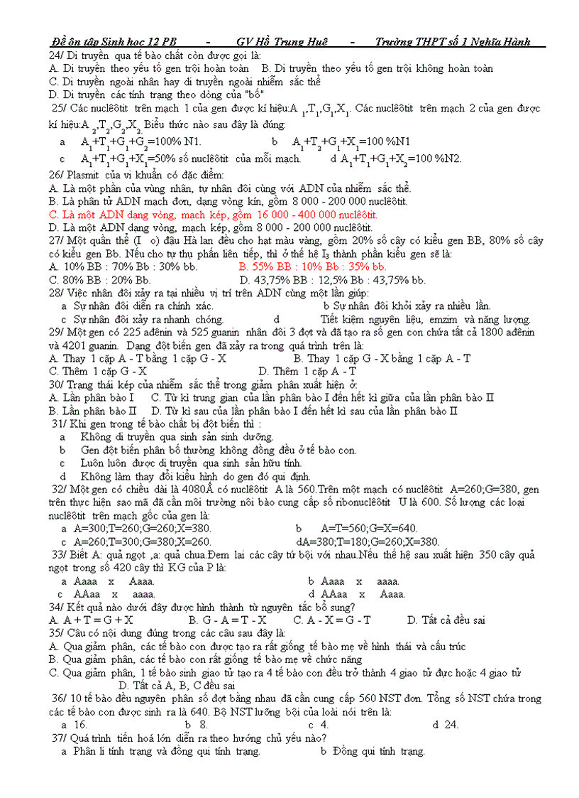 image for page Trac nghiem Sinh hoc