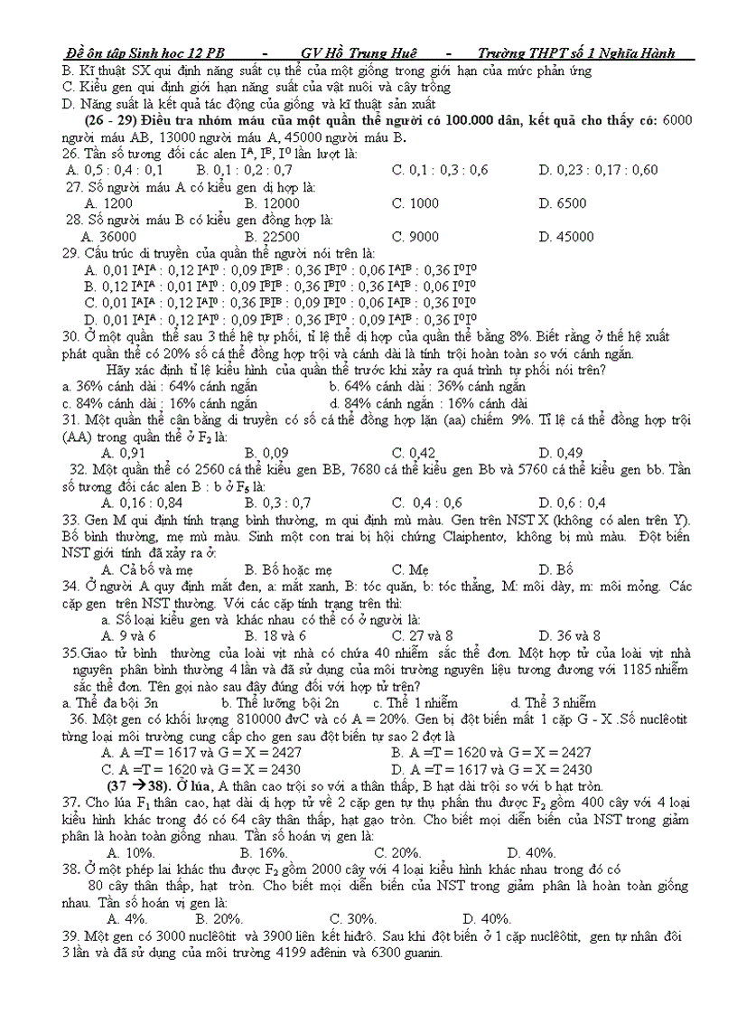 image for page Trac nghiem Sinh hoc