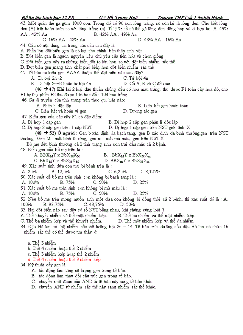 image for page Trac nghiem Sinh hoc