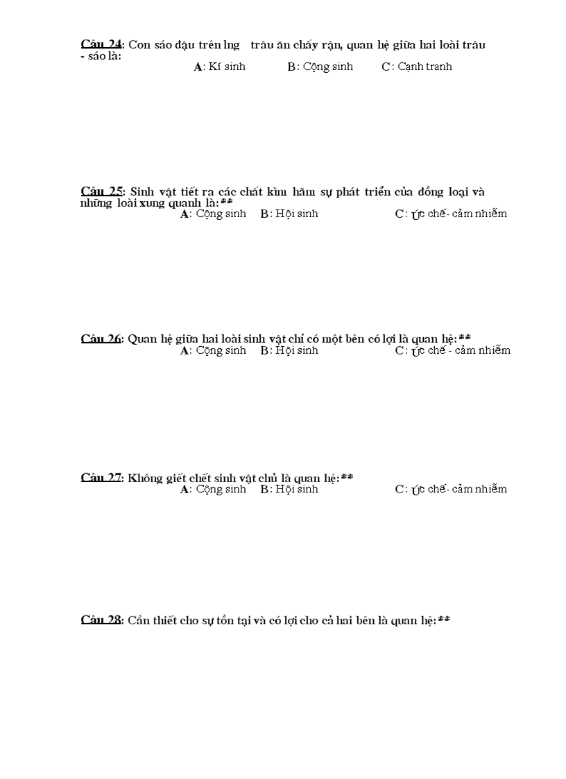 image for page Trac nghiem sinh thai