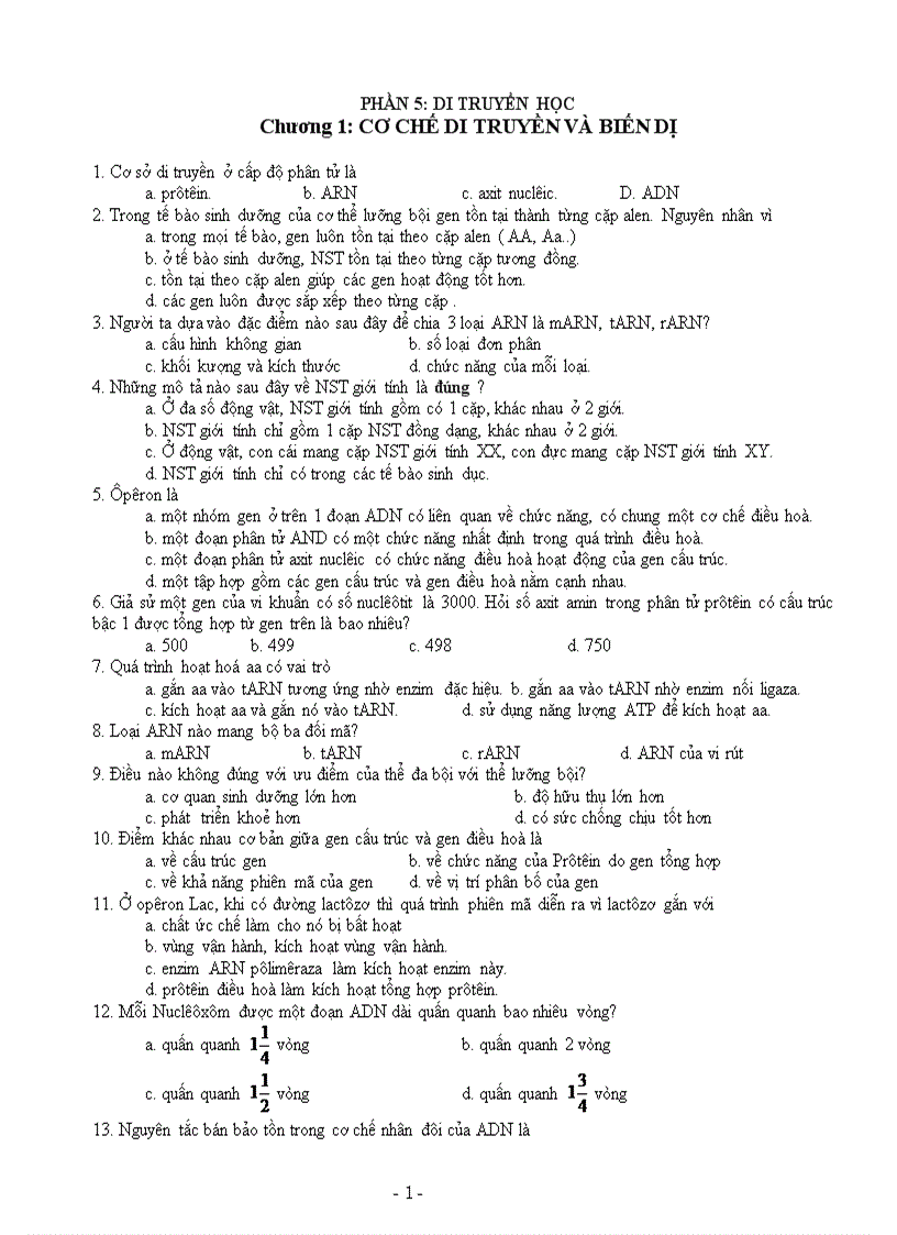 image for page Trac nghiem tham khao tung phan on thi tn