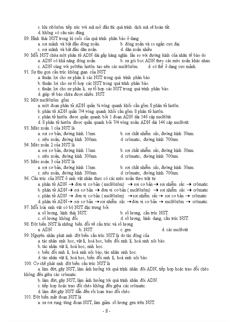 image for page Trac nghiem tham khao tung phan on thi tn