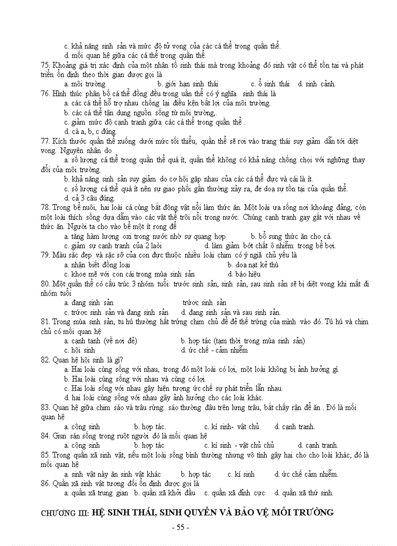 image for page Trac nghiem tham khao tung phan on thi tn