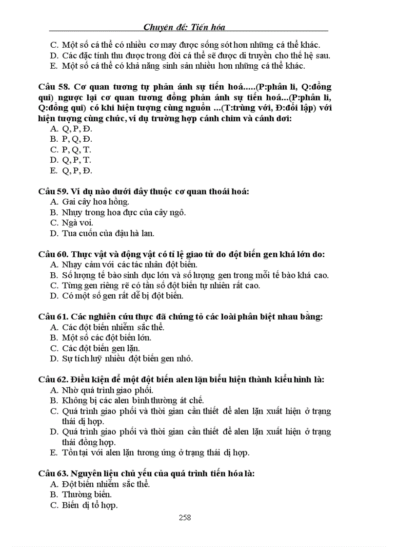 image for page Tuyen tap cau hoi trac nghiem sinh hoc 12