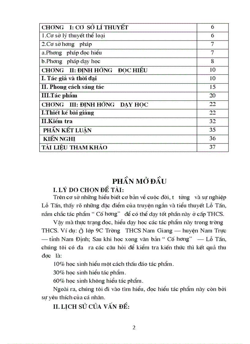 Vấn đề dạy và học tác phẩm lõ tấn