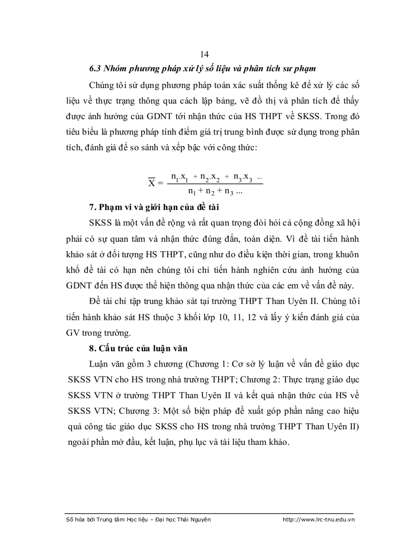 image for page Ảnh hưởng của giáo dục nhà trường tới nhận thức của HS THPT về sức khỏe sinh sản