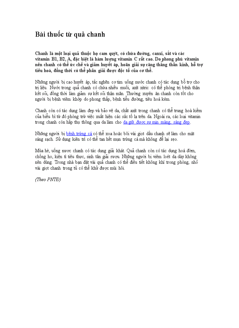 image for page Bài thuốc từ quả chanh