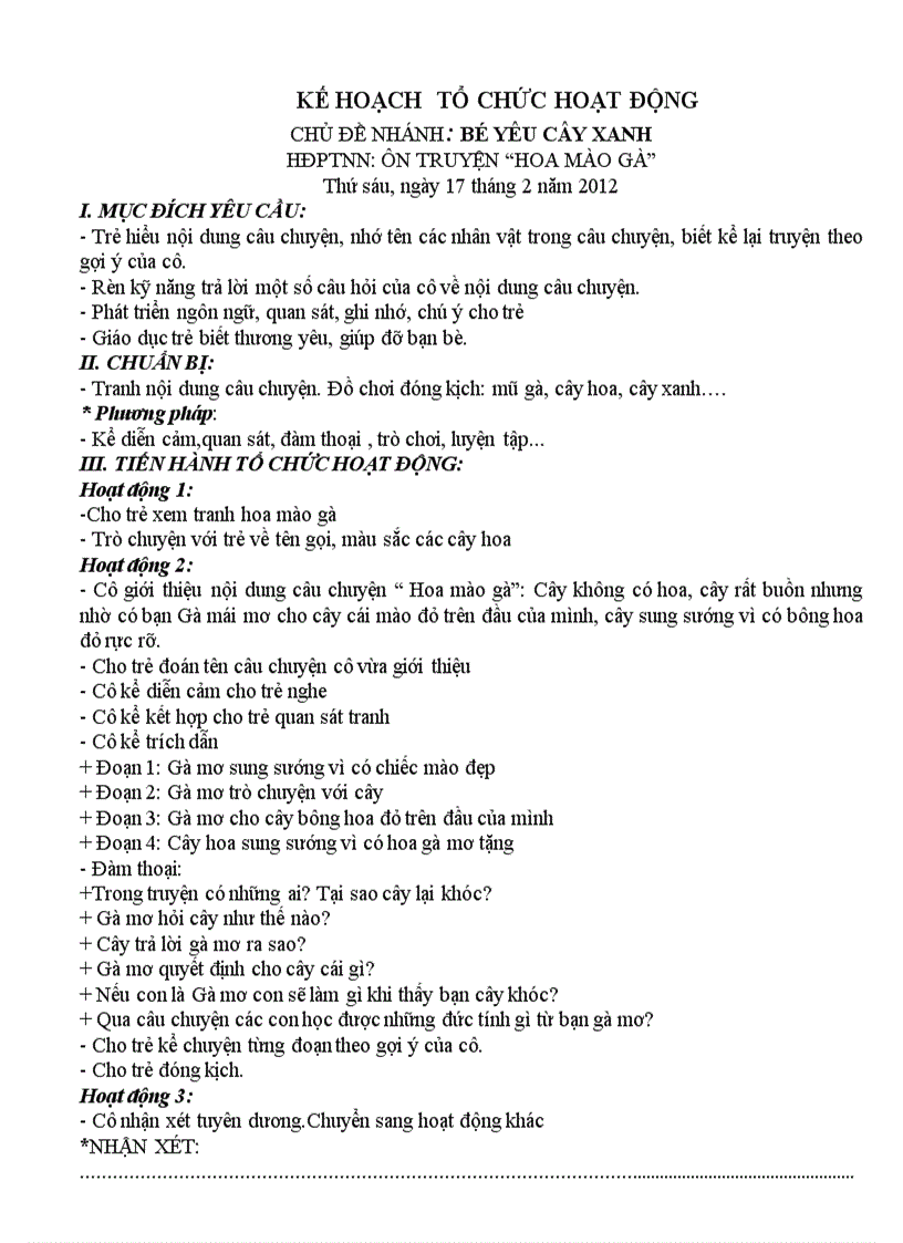 image for page Bé yêu cây xanh