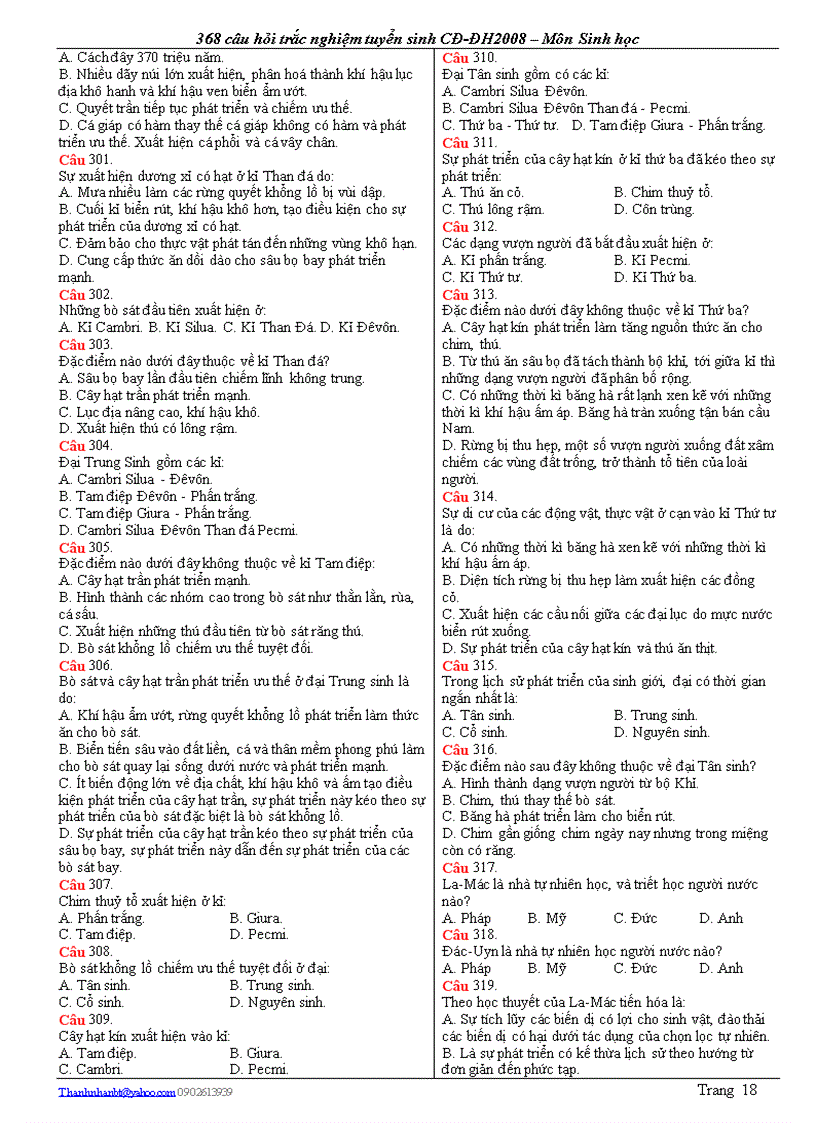 image for page Câu hỏi trắc nghiệm ôn 12 và thi đại học 0809