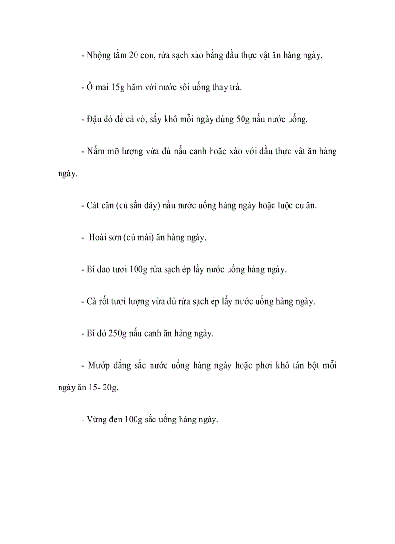 image for page Món ăn bài thuốc dành cho người đái tháo đường